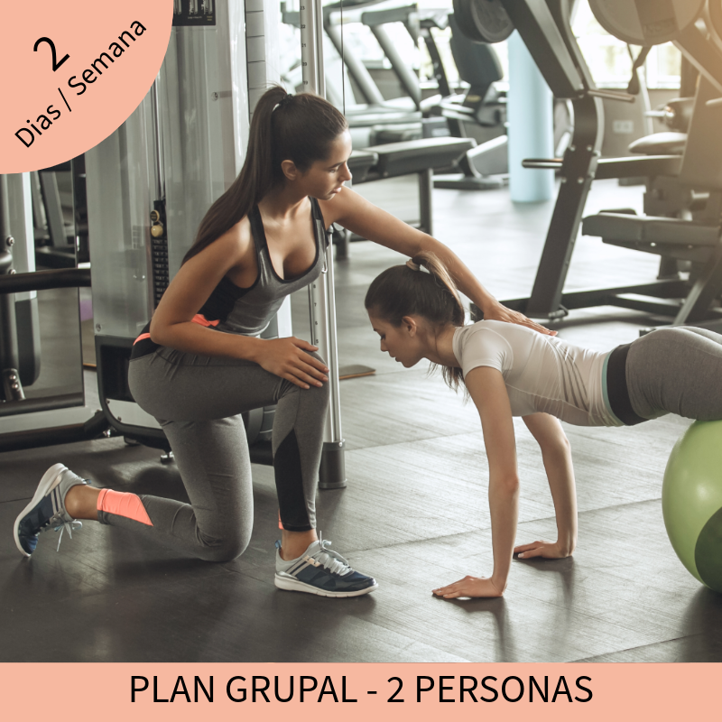 Programa de Entrenamiento Grupal - 2 personas / 2 dias por semana
