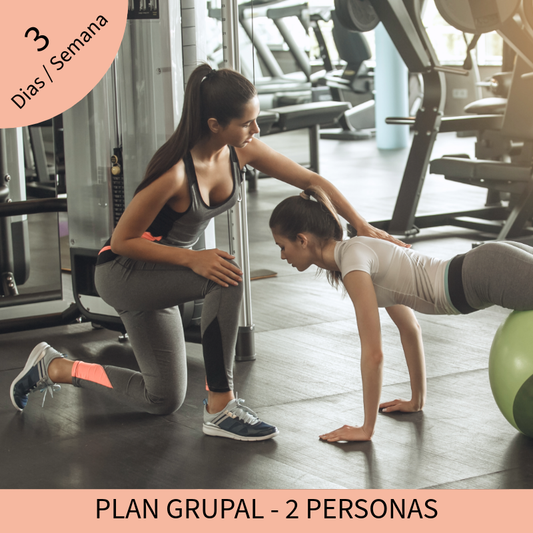 Programa de Entrenamiento Grupal - 2 personas / 3 dias por semana